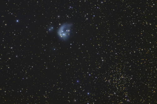 NGC_7129 mit offenem Sternhaufen