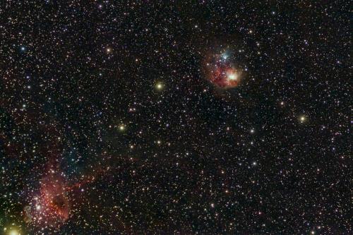 NGC1931 kleiner Orionnebel und IC417 im Fuhrmann